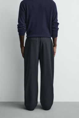 RELAXED FIT PINSTRIPE TROUSERS - Zara фото 3