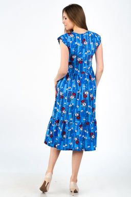 Платье женское из кулирки Шарлотта голубой - Амадэль фото 5