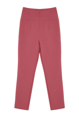 TRENDYOLMILLA Siyah Cigarette Dar Paca Bel Dikis Detayl? Dokuma Kumas Pantolon TWOSS20PL0388  фото 6