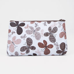 Косметичка на молнии, цвет белый/коричневый - Simaland фото 2