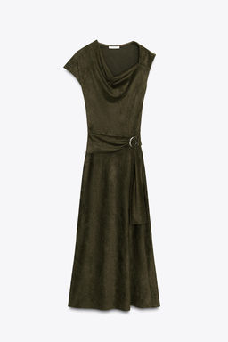 FAUX SUEDE ASYMMETRIC DRESS - Zara фото 4