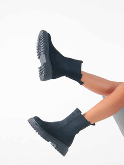 Ботинки 334.asteria.bl черный замш/Шерсть