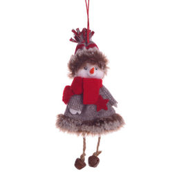 Изделие декоративное "Снеговик в шубке", L8 W5 H19 см, 4в.