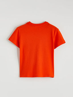 Bisiklet Yaka Bask?l? Erkek ?ocuk Ti??rt