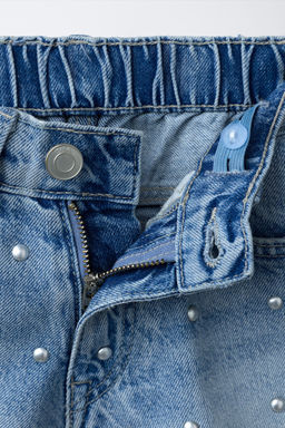 BERMUDA DENIM TACHAS / Azul - Zara фото 3