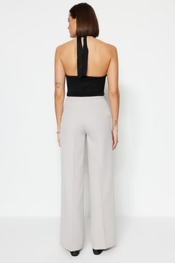 TRENDYOLMILLA Ekru Wide Leg/Genis Paca Yuksek Bel Dokuma Kumas Pantolon TWOAW22PL0066 фото 17