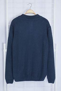 TRENDYOL MAN Indigo Casual Regular Yar?m Bal?kc? Yaka Duz Triko Kazak TMNAW22KZ1908 - Trendyolmilla фото 43