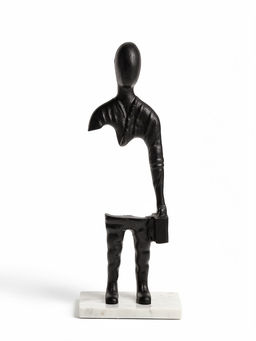 Сувенир "Опустошение" алюминий, мрамор 15,5х10,5х41,5 см