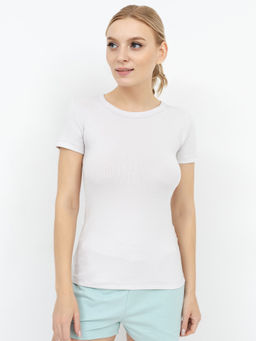 Спортивная футболка в рубчик серого цвета пепел 302677