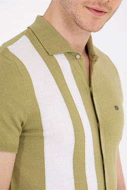 Мужской трикотажный свитер цвета хаки - U.s. polo assn фото 7