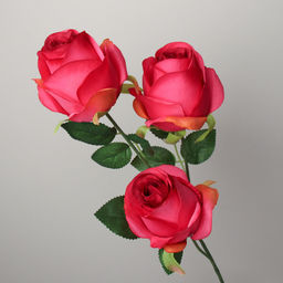 Цветок искусственный Роза букет 66 см 3 головы / HJY-4 /уп 2/400/ - Галеонтрейд фото 7