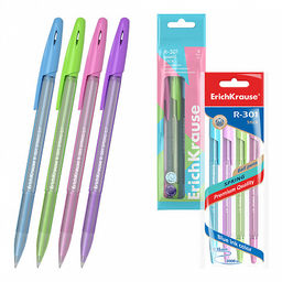 Цена за 50 шт. Ручка шариковая ErichKrause R-301 Stick Spring 0.7, цвет чернил синий (в коробке по 50 шт.)  фото 7
