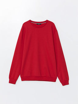 Bisiklet Yaka Uzun Kollu Erkek Sweatshirt