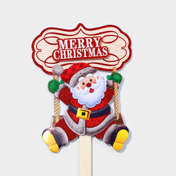 Новогодний топпер декоративный Дед мороз на качелях, 20,5х71 см - Simaland фото 8
