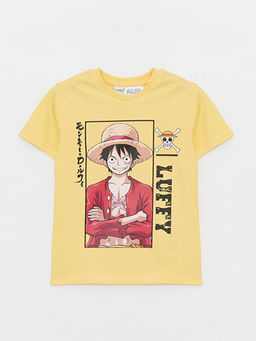 Bisiklet Yaka One Piece Bask?l? K?sa Kollu Erkek ?ocuk Ti??rt