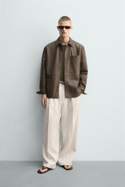 CAMISA PIEL BOLSILLO / Khaki