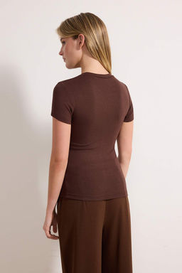 Kahverengi*002 Orme Bluz TWOSS24BZ00296