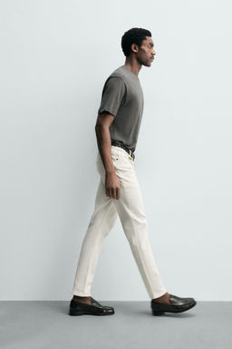 JEANS SLIM FIT B?SICO / Blanco roto - Zara фото 6