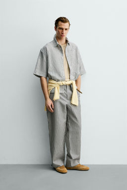 CAMISA RELAXED FIT RAYAS / ?ndigo