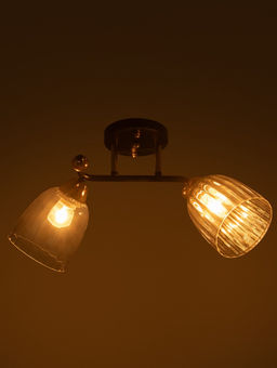 Люстра 12229/2, 2хE27, 60 Вт, чёрный/золото