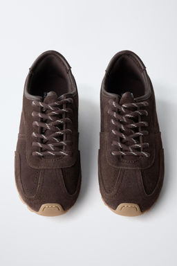LEATHER TRAINERS - Zara фото 5