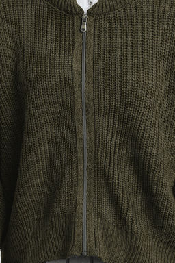 Haki Genis Kal?p Bomber Yaka Fermuarl? Triko H?rka TWOAW24HI00153