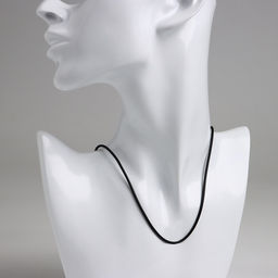 Цена за 10 шт. Шнурок каучуковый, неполый, 50 см, d=2 мм, чёрный в серебре