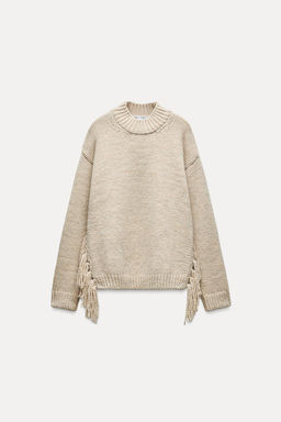 FRINGED KNIT SWEATER - Zara фото 7