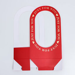 Коробка-переноска для цветов Для тебя 22 12 38 см, красная - Simaland фото 4