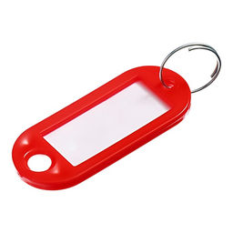 Набор бирок для ключей на кольце «Идентификатор», 53 мм, 50 шт., красный