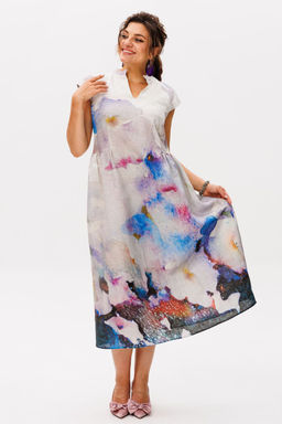 Платье ANELLI 1424.1 анютины глазки