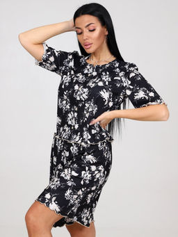 429 ДОМАШНИЙ КОСТЮМ ЖЕНСКИЙ (шорты) (Черный) - А-дина фото 4