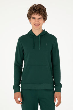 Мужской темно-зеленый базовый свитшот - U.s. polo assn фото 3