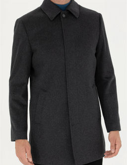 Antrasit Y_n Kar___ml_ Slim Fit Ka_e Kaban - Pierre cardin фото 6