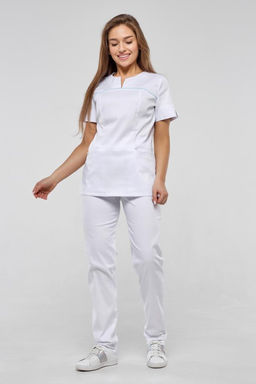 Костюм хирургический 185 CVC. Цвет: белый - Стильб фото 2