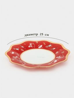 Тарелка Доляна Доляна Сказочные истории, d=25, h=2 см, стекло, белая, красная