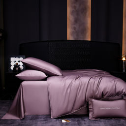 Комплект постельного белья Однотонный Сатин Премиум на резинке OCPR008 2 спальный 4 Наволочки