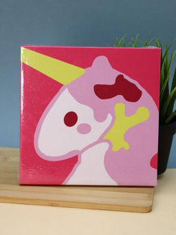 Картина из помпонов на подрамнике Draw Me! Unicorn, (20 х 20 см)