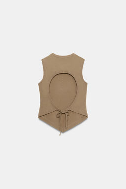 TOP TACHAS ESPALDA DESCUBIERTA / Tostado - Zara фото 5