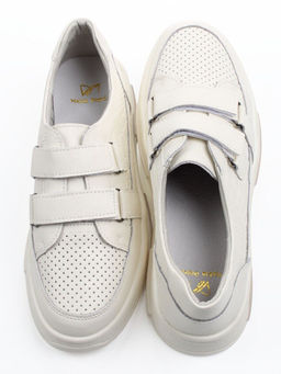03-C138-2A LT. BEIGE Полуботинки спортивные женские (натуральная кожа)