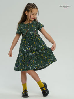 Платье Тия горчичные ветки - Sovalina фото 10