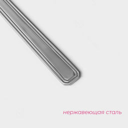 Цена за 12 шт. Нож столовый Доляна, длина 21.5 см, толщина 2 мм, нержавеющая сталь, серебристый  фото 2