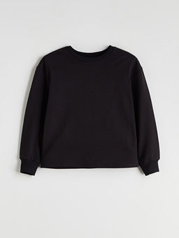 Bisiklet Yaka K?z ?ocuk Sweatshirt