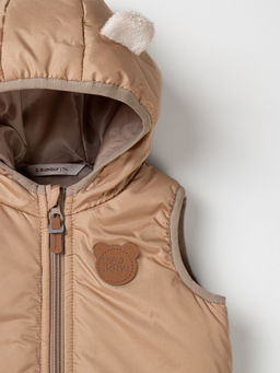 Жилет с капюшоном Беж 0+ - Bungly фото 3