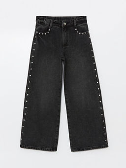 Wideleg K?z ?ocuk Jean Pantolon