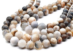 Бусины из агата бразильского Шарик на увеличение 6-16мм, 42см, 39 бусин Радуга камня
