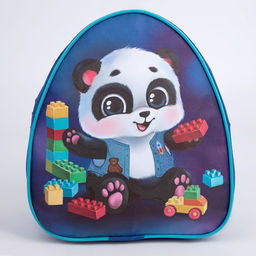 Рюкзак детский для мальчика «Панда и лего», 23х20,5 см, отдел на молнии