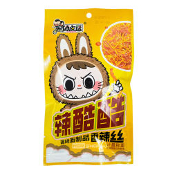 Мучные снеки латяо остро-пряные в форме лапши Лабубу Игривый Принц, Китай, 20 г
