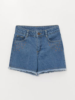 Bask?l? K?z ?ocuk Jean ?ort