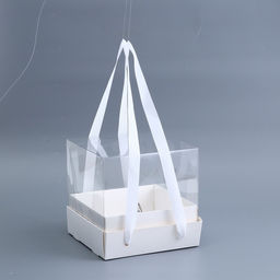 Коробка для торта с прозрачной крышкой, белая, 17×17×15 см